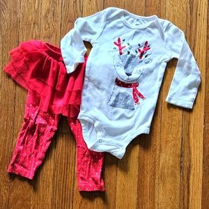 👶 5/$15 - Carter's Toddler Girl Christmas Outfit